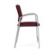 Lesro Newport Hip Chair Metal Frame, Silver, OH Wine Upholstery NP1161 - alternate 2